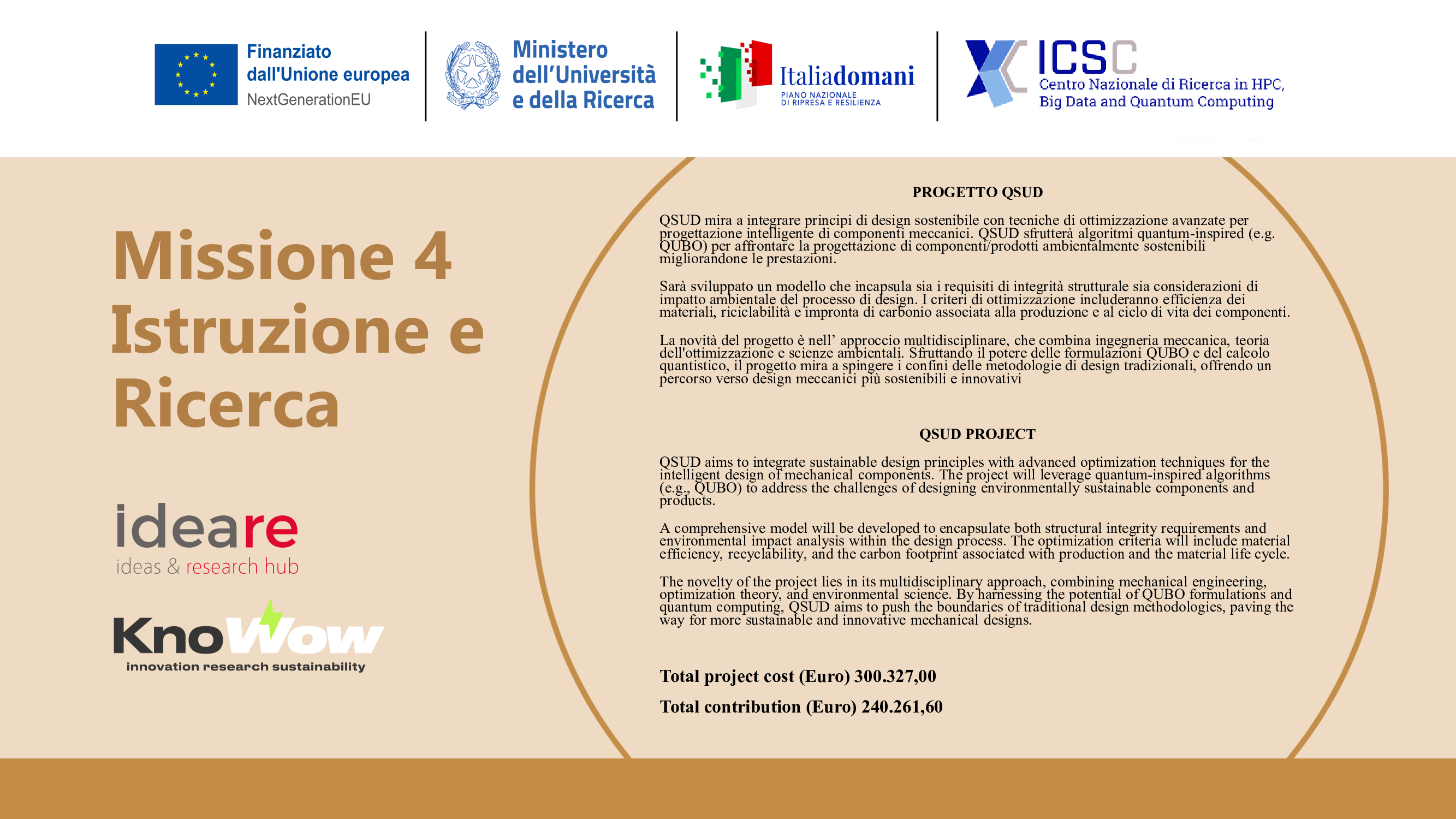 Progetto Q-SUD - Knowow Spinoff